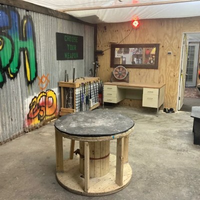 a graffiti covered building