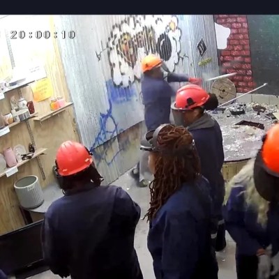 Multiple People Smashing Items