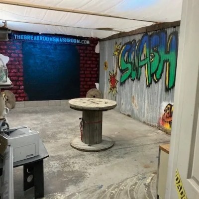 a graffiti covered building