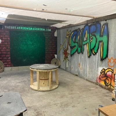 a graffiti covered building