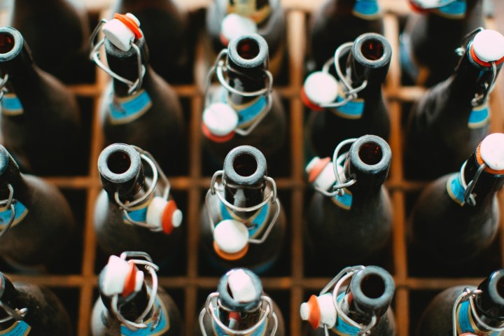 a close up of multiple bottle